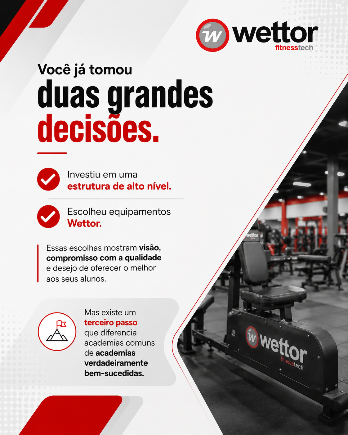 Voce ja tomou duas grandes decisoes. Existe um terceiro passo que diferencia academias bem-sucedidas.