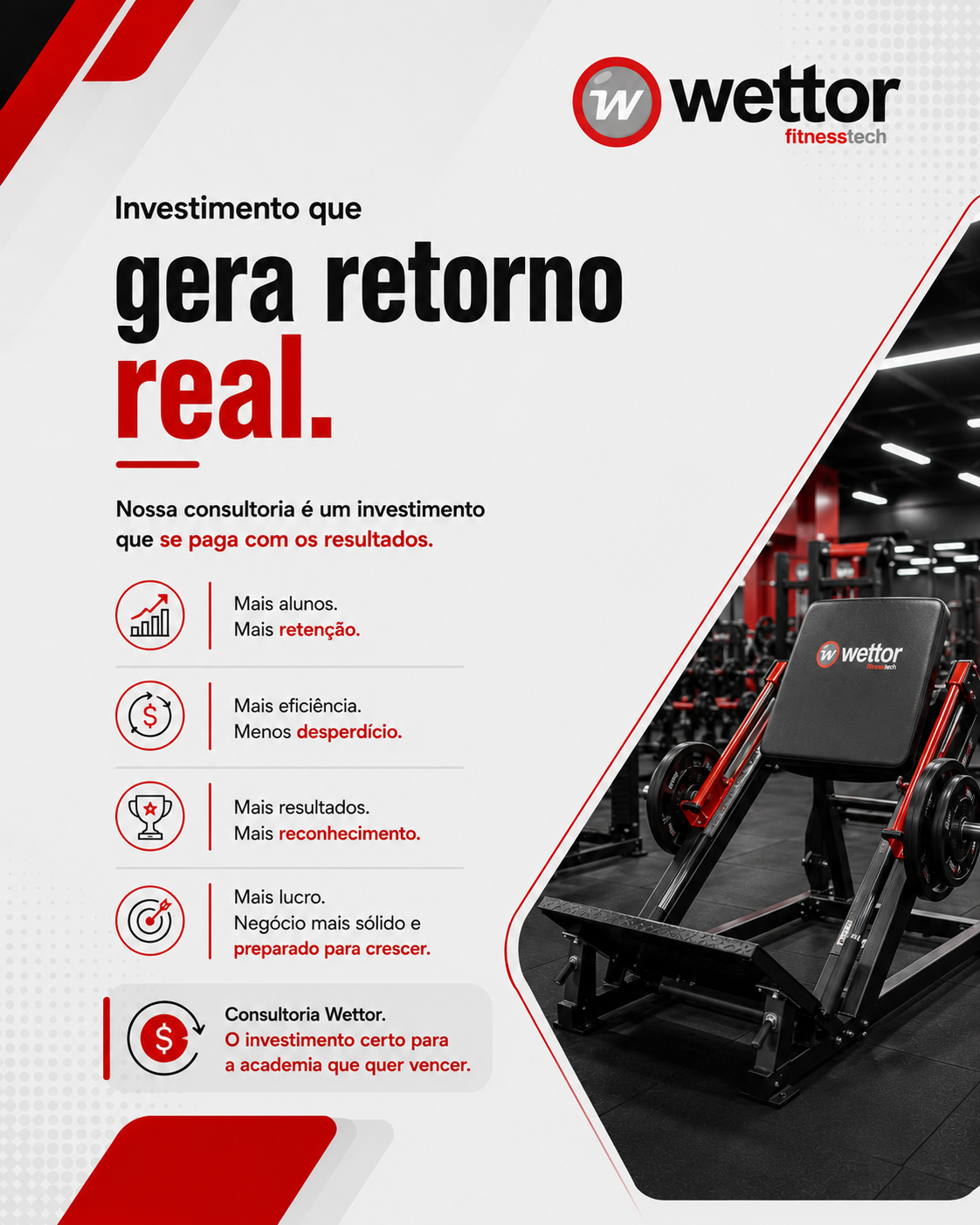 Investimento que gera retorno real para academias que querem crescer.
